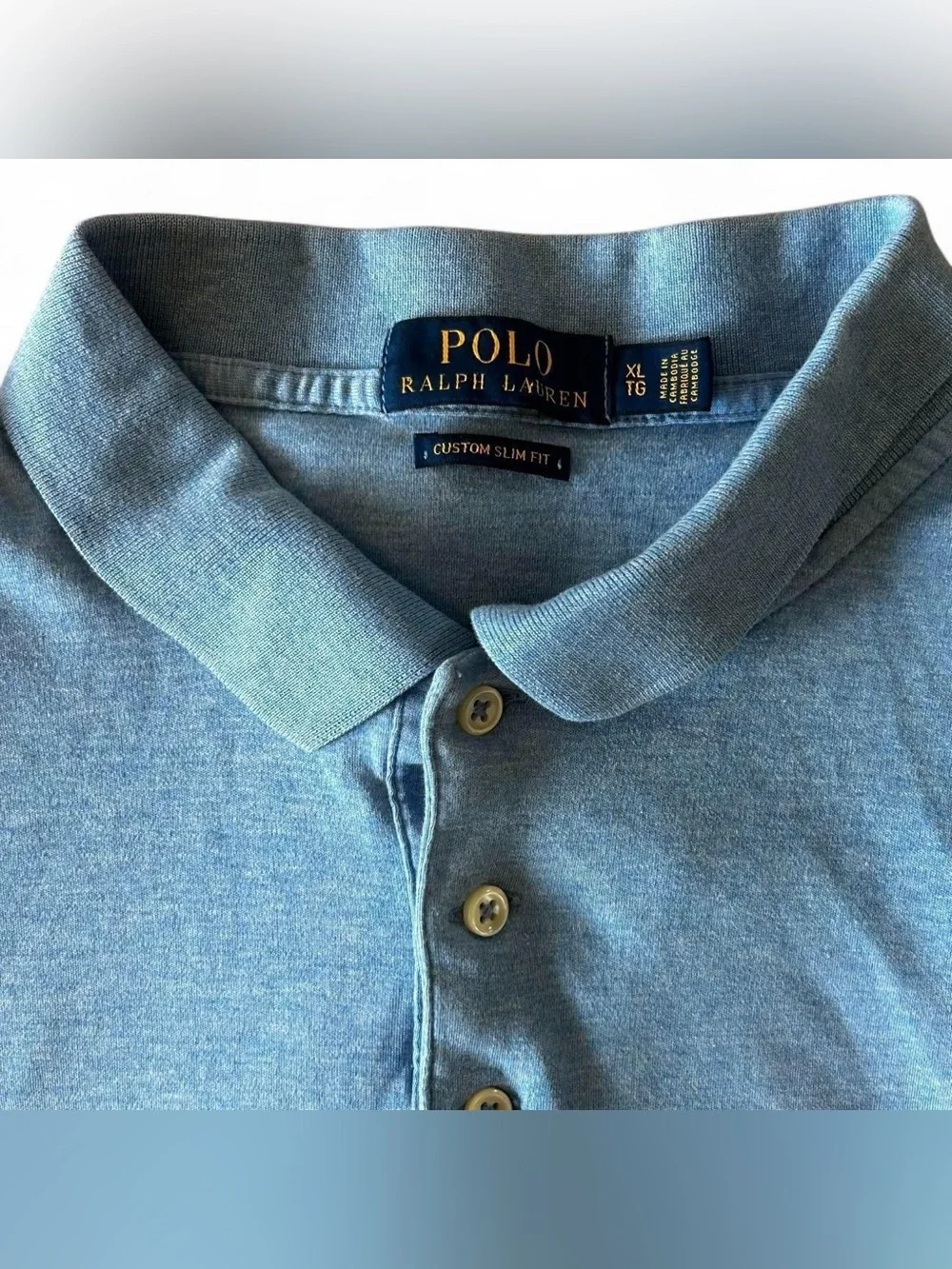 Ralph Lauren Men’s Heather Light Blue Polo
